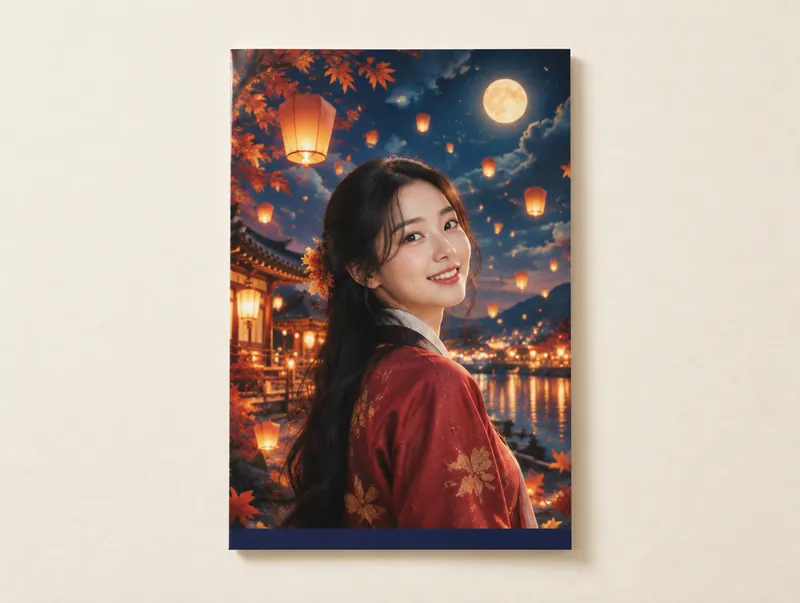 AI 배경 합성 사진 인화물